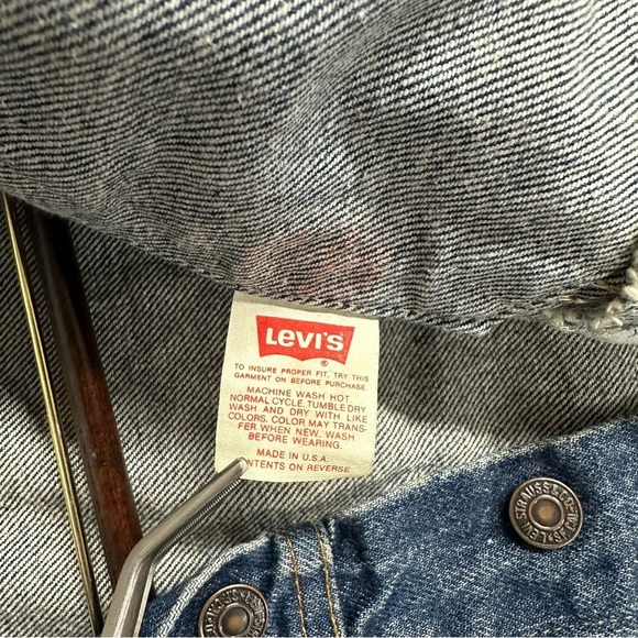 Levi’s 70506 VNTG 80s made in USA sz 38 paper tag trucker denim jacket - Picture 7 of 8
